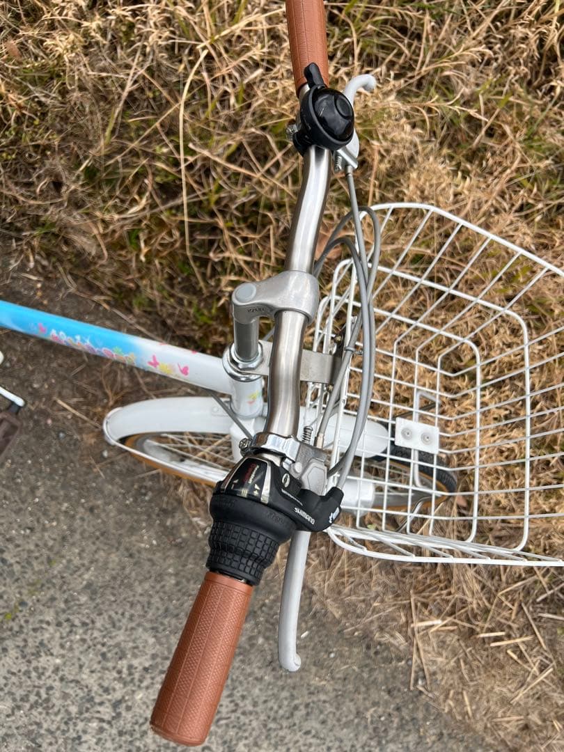 名古屋市内お届け無料手渡し希望2インチ子供用自転車 青と白 前カゴ付き
