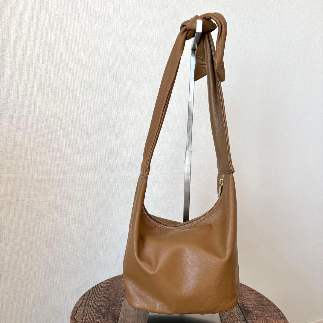 Ch!iii BAG 別注 レザー タイリボン ショルダーバッグ チー　モカ