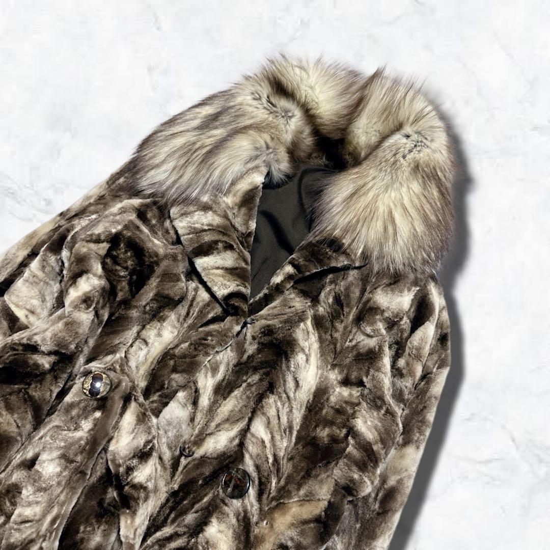 美品　ミンク　フロスト　毛皮 ファーコート リアルファー