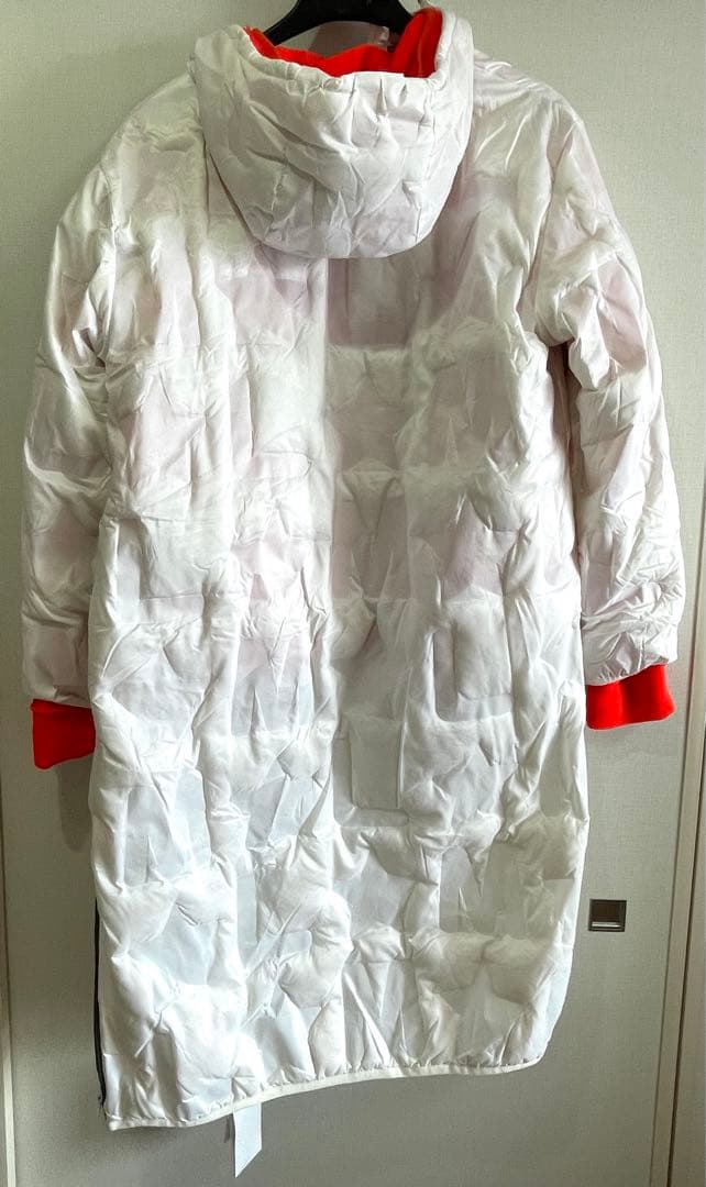 【新品】マークアンドロナ・ロングダウン・2WAYフード付ダウン・ホワイト 46