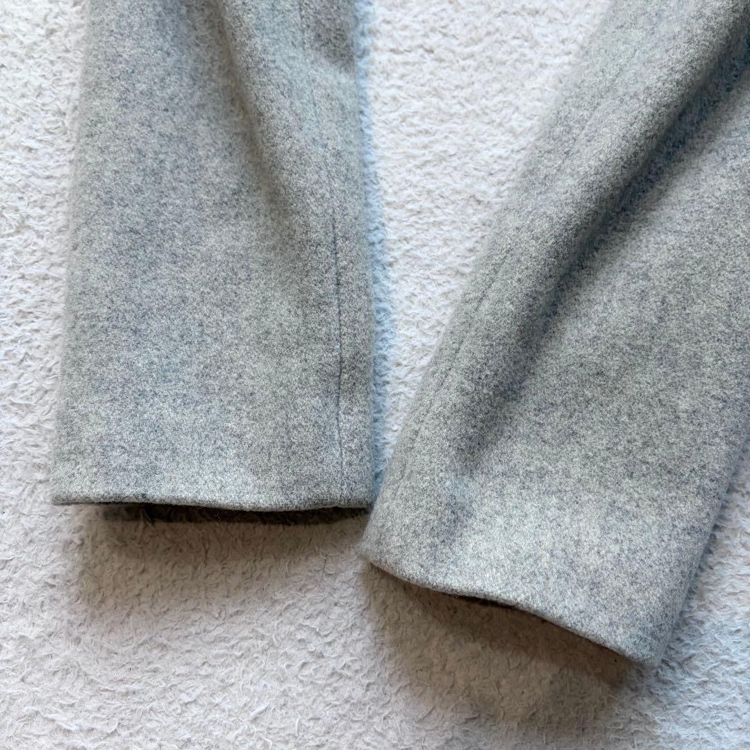 美品✨バーバリーズ チェスターコート ロングコート ウール メルトン グレー M