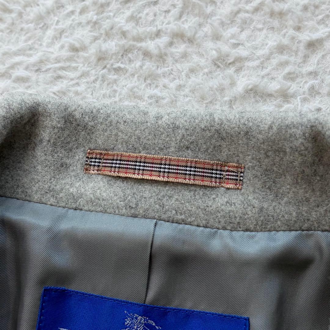 美品✨バーバリーズ チェスターコート ロングコート ウール メルトン グレー M