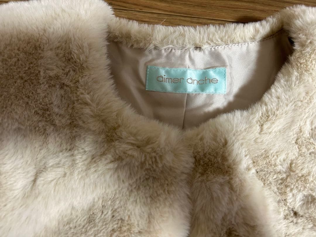 【jun新品未使用】AIMERジャケット エコファーノーカラージャケット