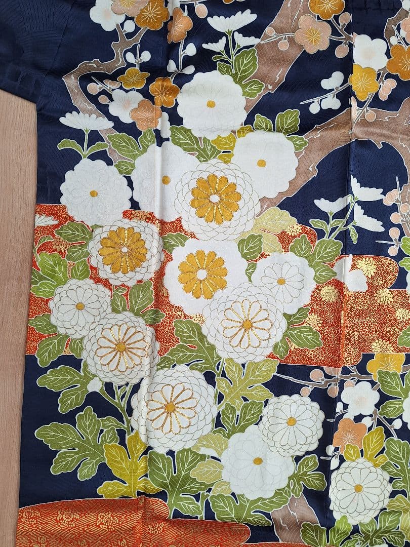 着物リメイクワンピース3676