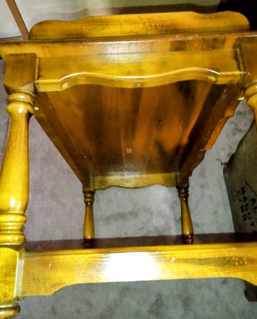 【カリモク】テレフォンベンチ電話台ローテーブルヴィンテージ