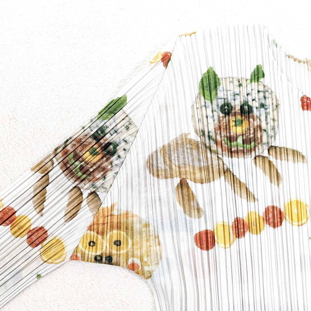 希少　プリーツプリーズ　イッセイミヤケ　野菜　動物　カットソー　ブラウス　3