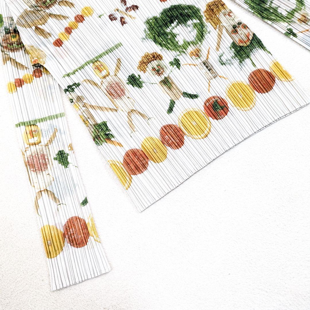 希少　プリーツプリーズ　イッセイミヤケ　野菜　動物　カットソー　ブラウス　3