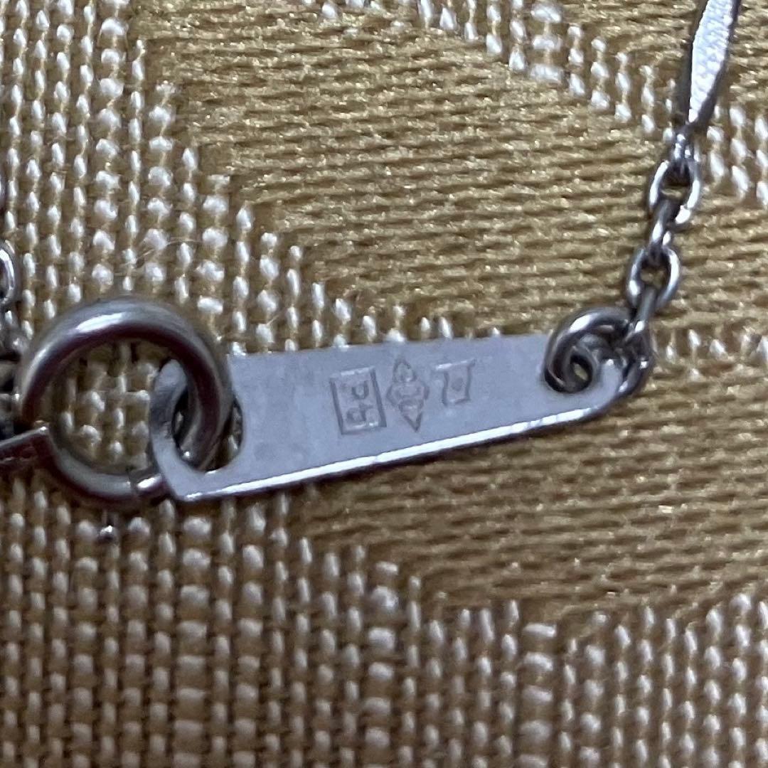 サファイアとダイヤモンドのネックレス　ペンダントトップとチェーンのセットプラチナ