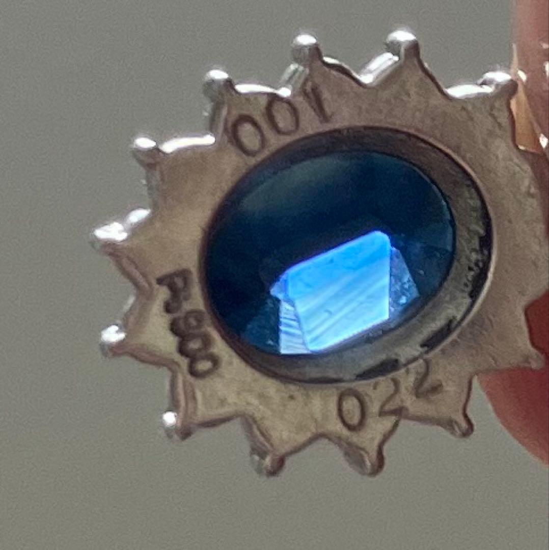 サファイアとダイヤモンドのネックレス　ペンダントトップとチェーンのセットプラチナ