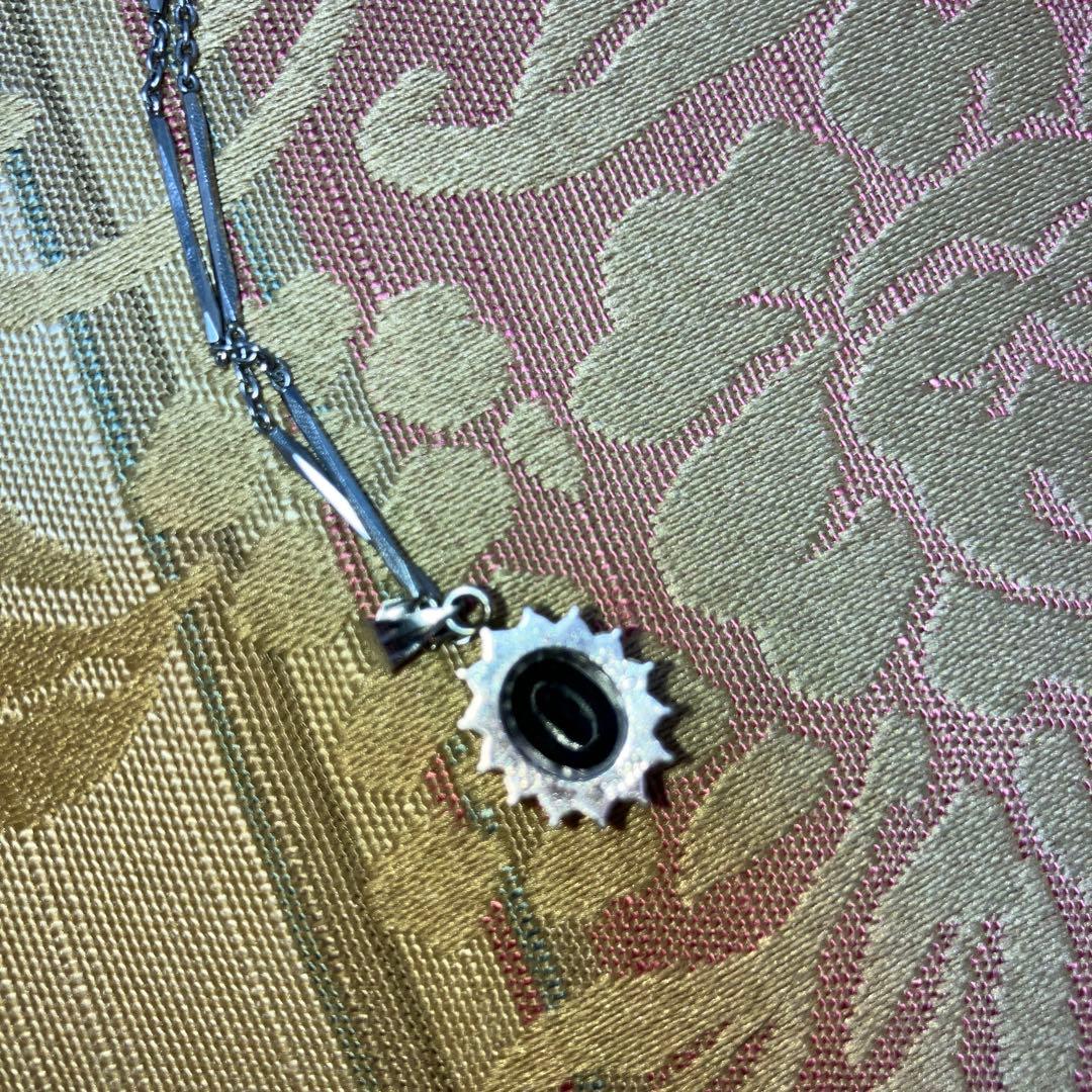 サファイアとダイヤモンドのネックレス　ペンダントトップとチェーンのセットプラチナ