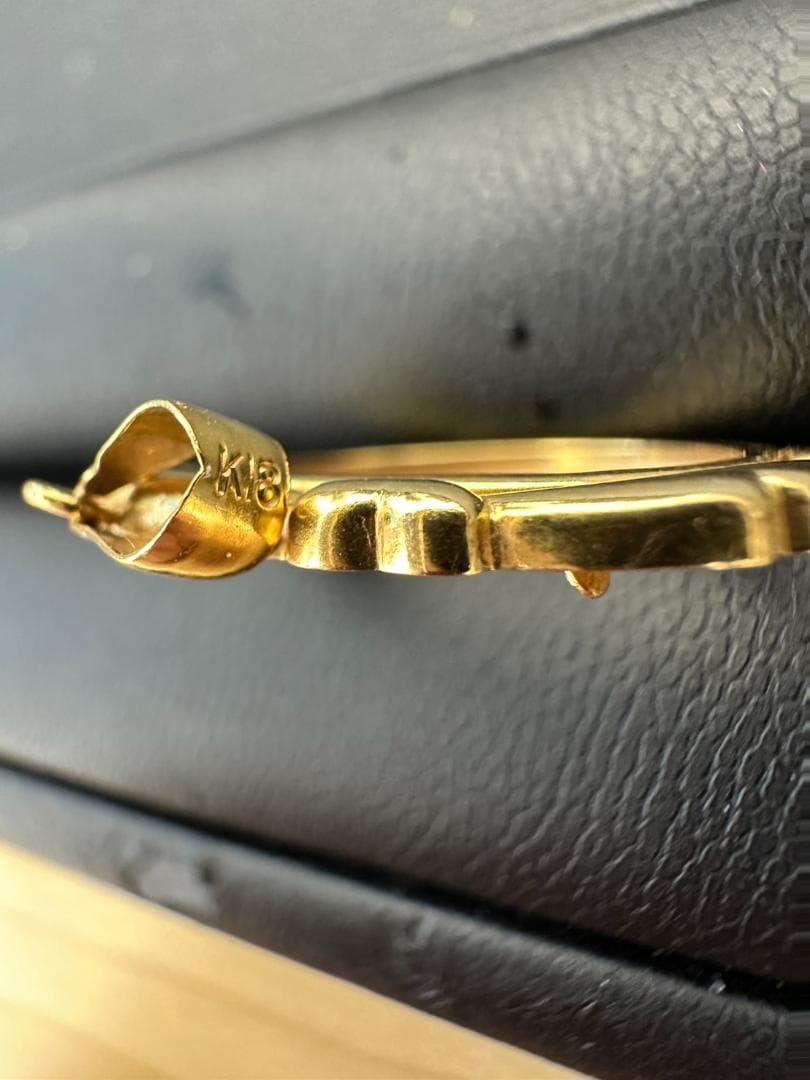 K18 18金 　純金の金貨用 ペンダントトップ 枠 約1.2グラム