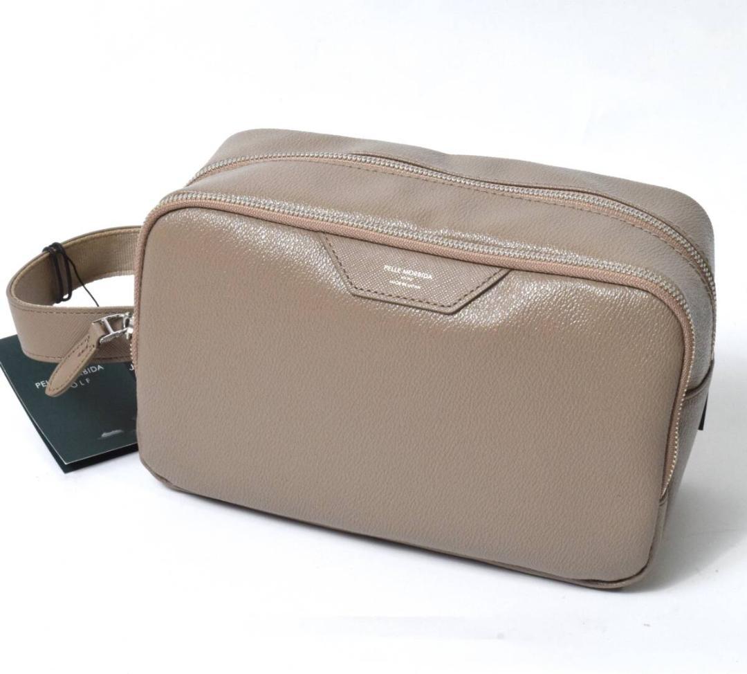 新品 ペッレモルビダ ゴルフ ポーチ クラッチバッグ トープ PMO-PG012