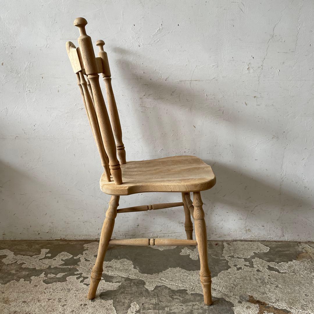 なゆビンテージ ハイバックダイニングチェア　カフェチェア 剥離 no2