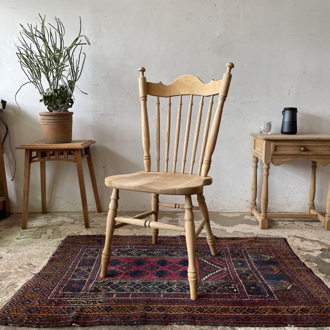 なゆビンテージ ハイバックダイニングチェア　カフェチェア 剥離 no2