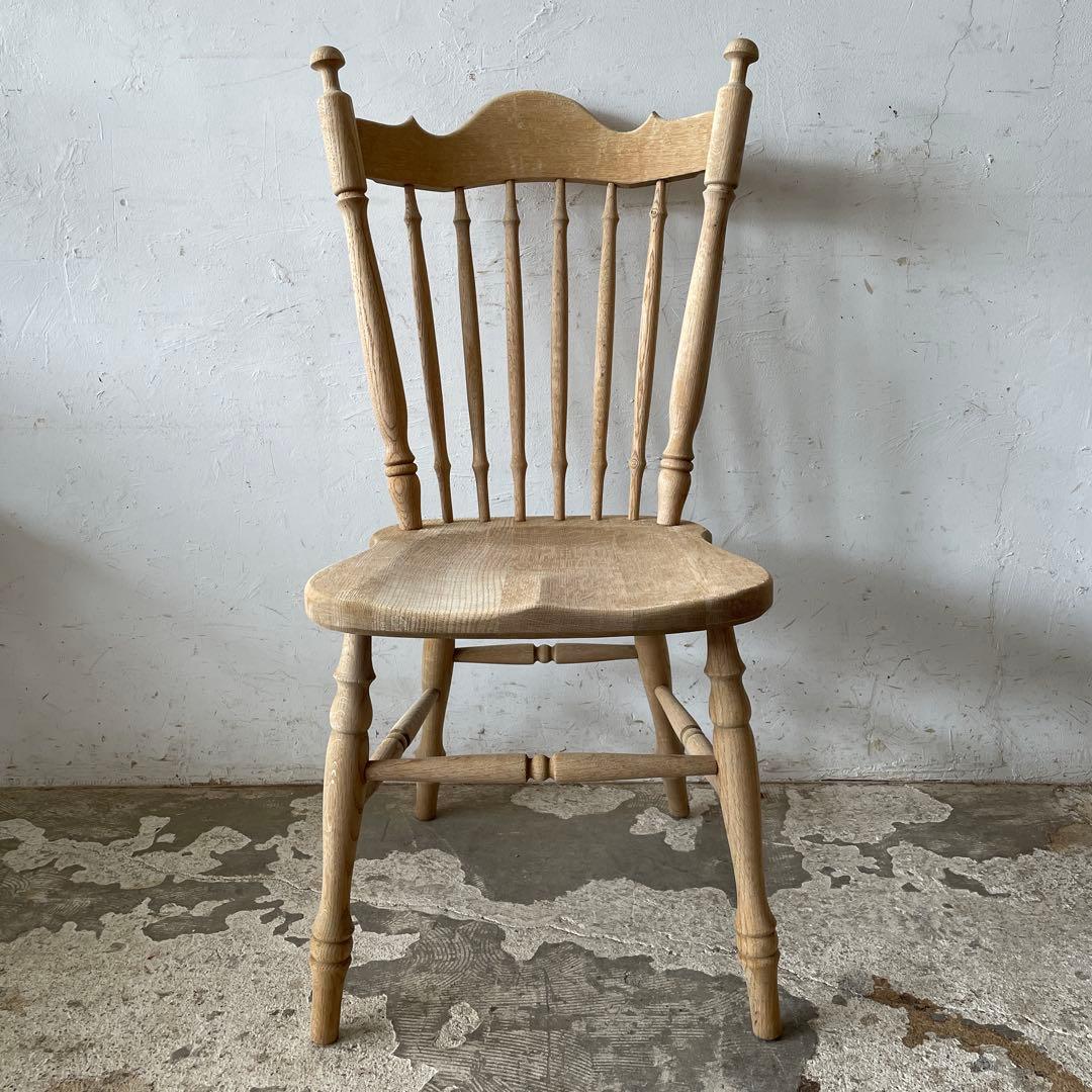 なゆビンテージ ハイバックダイニングチェア　カフェチェア 剥離 no2