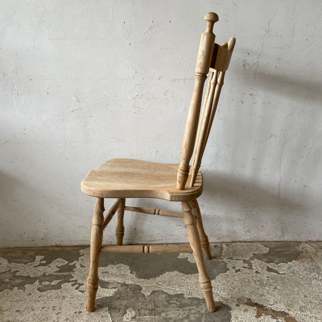 なゆビンテージ ハイバックダイニングチェア　カフェチェア 剥離 no2