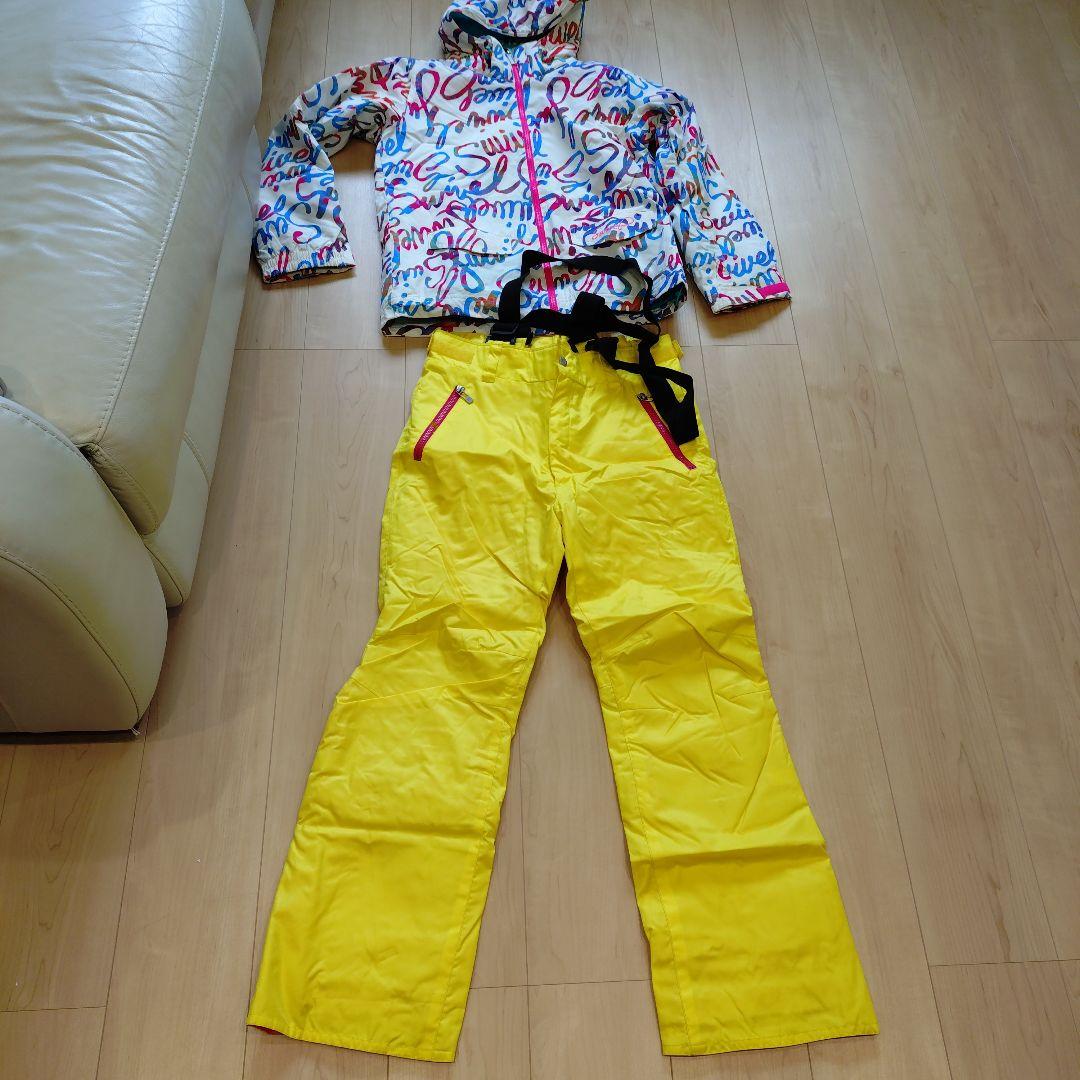 子ども用スキーウェア ホワイト/イエロー