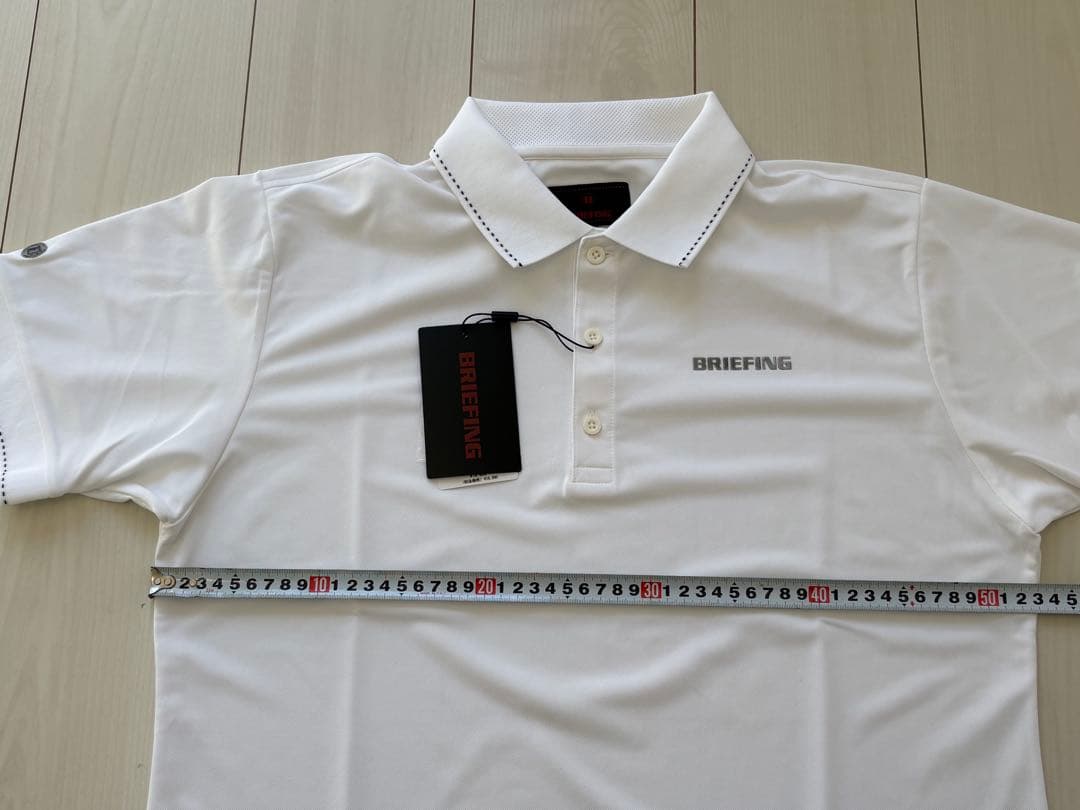 未使用)ブリーフィング ゴルフ メンズ ベーシックポロシャツ サイズL ホワイト