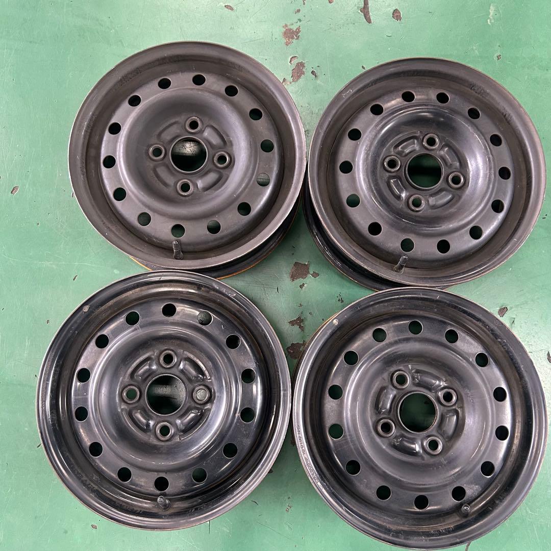 中古スチールホイール13X4.0　4/100　Φ54　ダイハツ純正4本セット