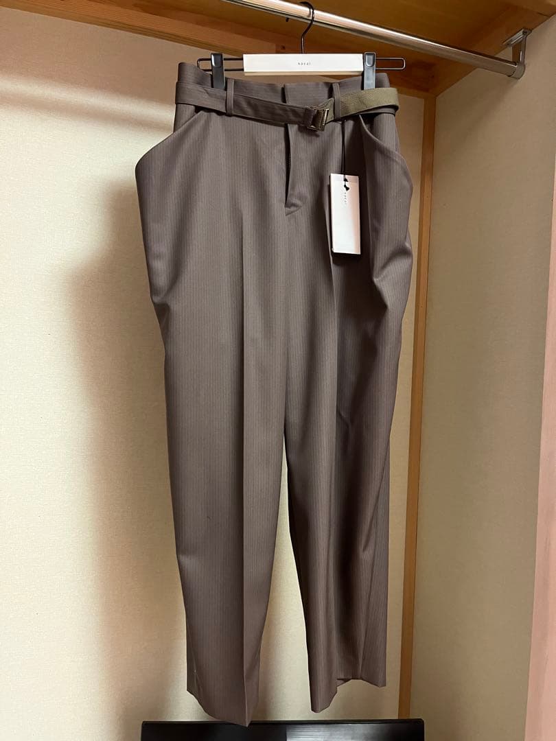 Sacai Doeskin Pants 25-03633M TAUPEサイズ1
