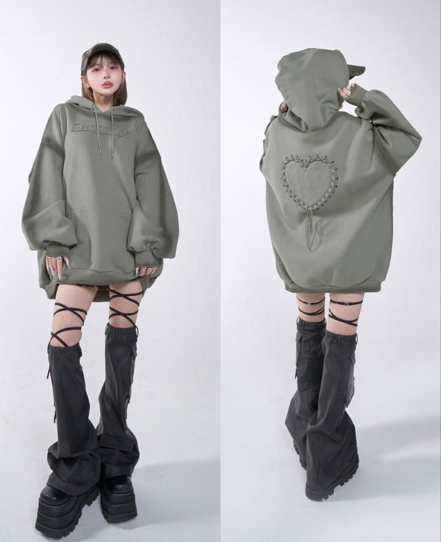 即日発送✨　ダーリッチ　スプレーレースアップフーディ　レッグウォーマー付き