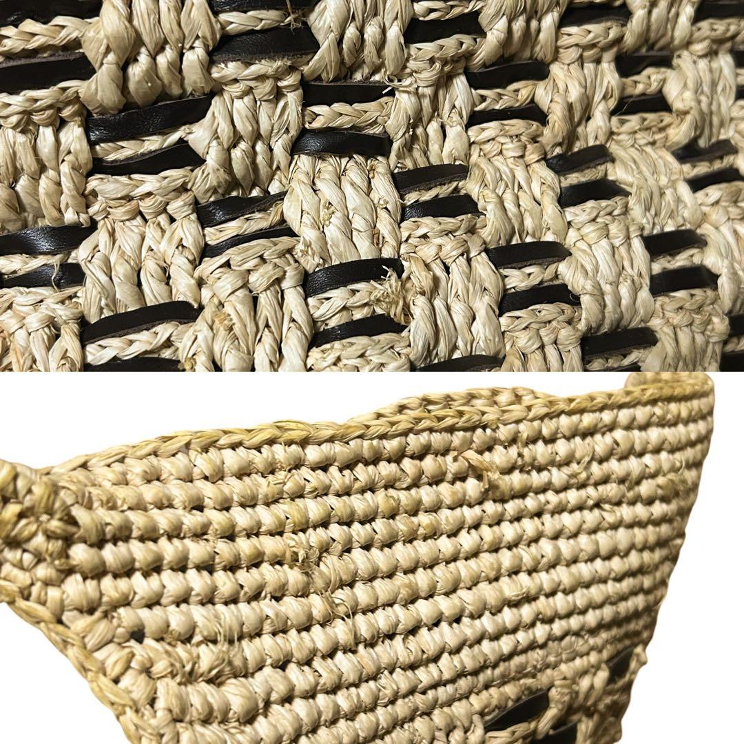 ヘレンカミンスキー　カゴバッグ　ラフィア　ハンドバッグ　ベージュ　A4 編み込み