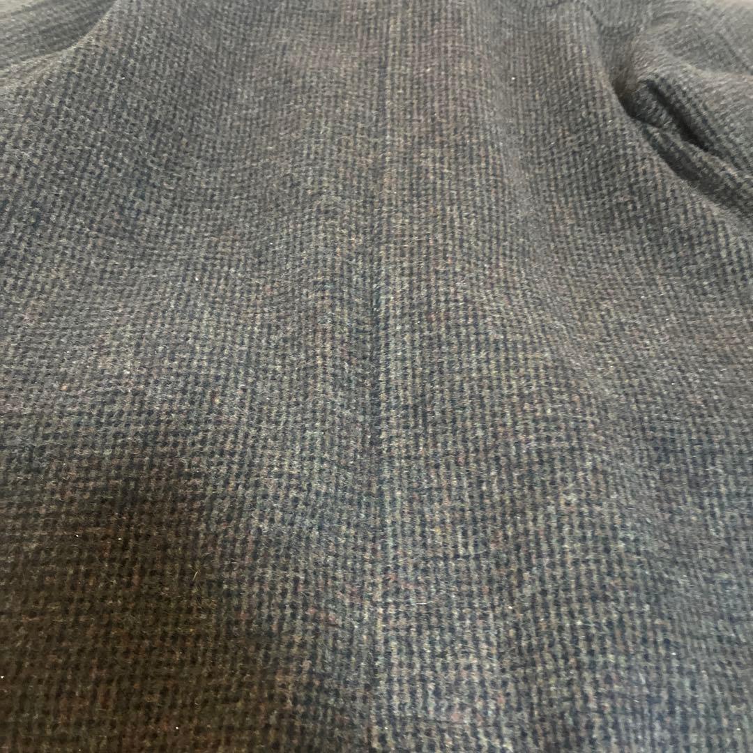 希少　黒タグ　Eddie Bauer ウールコート 襟レザー