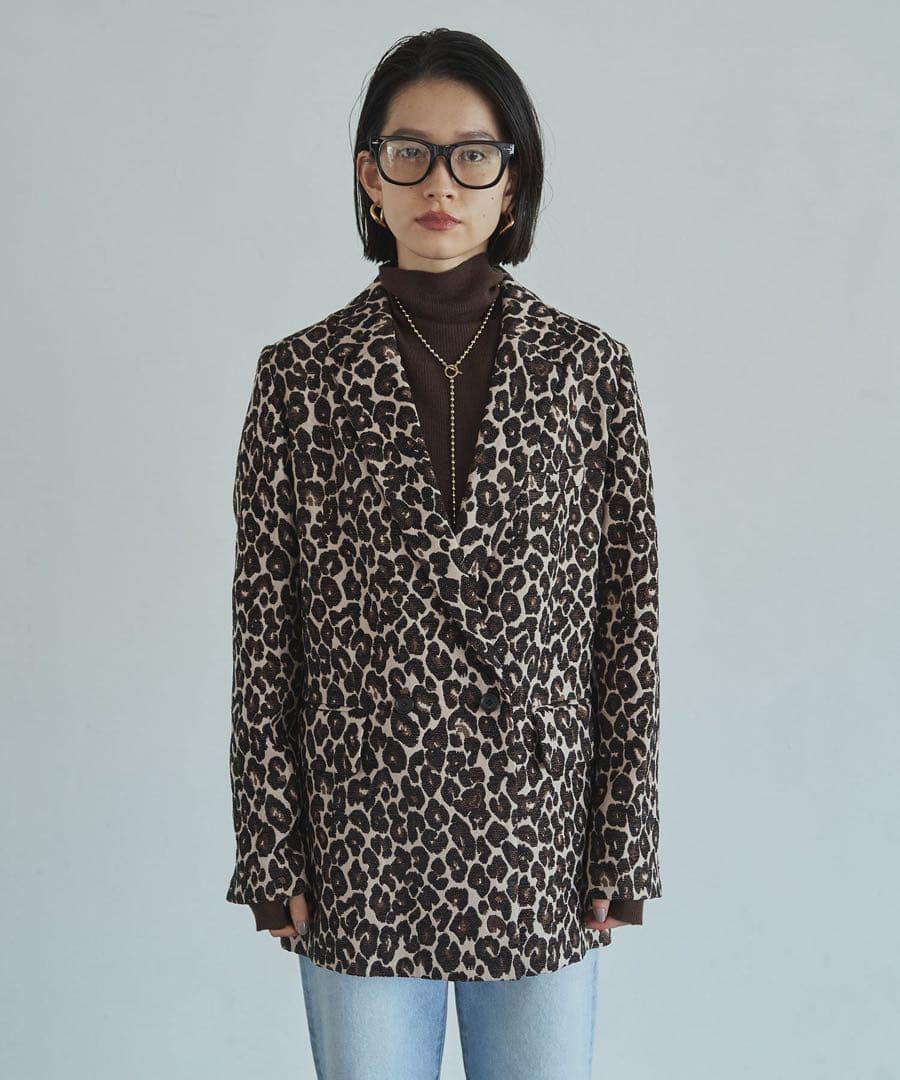 Loungedress レオパードジャケット ヒョウ柄 ブラウン