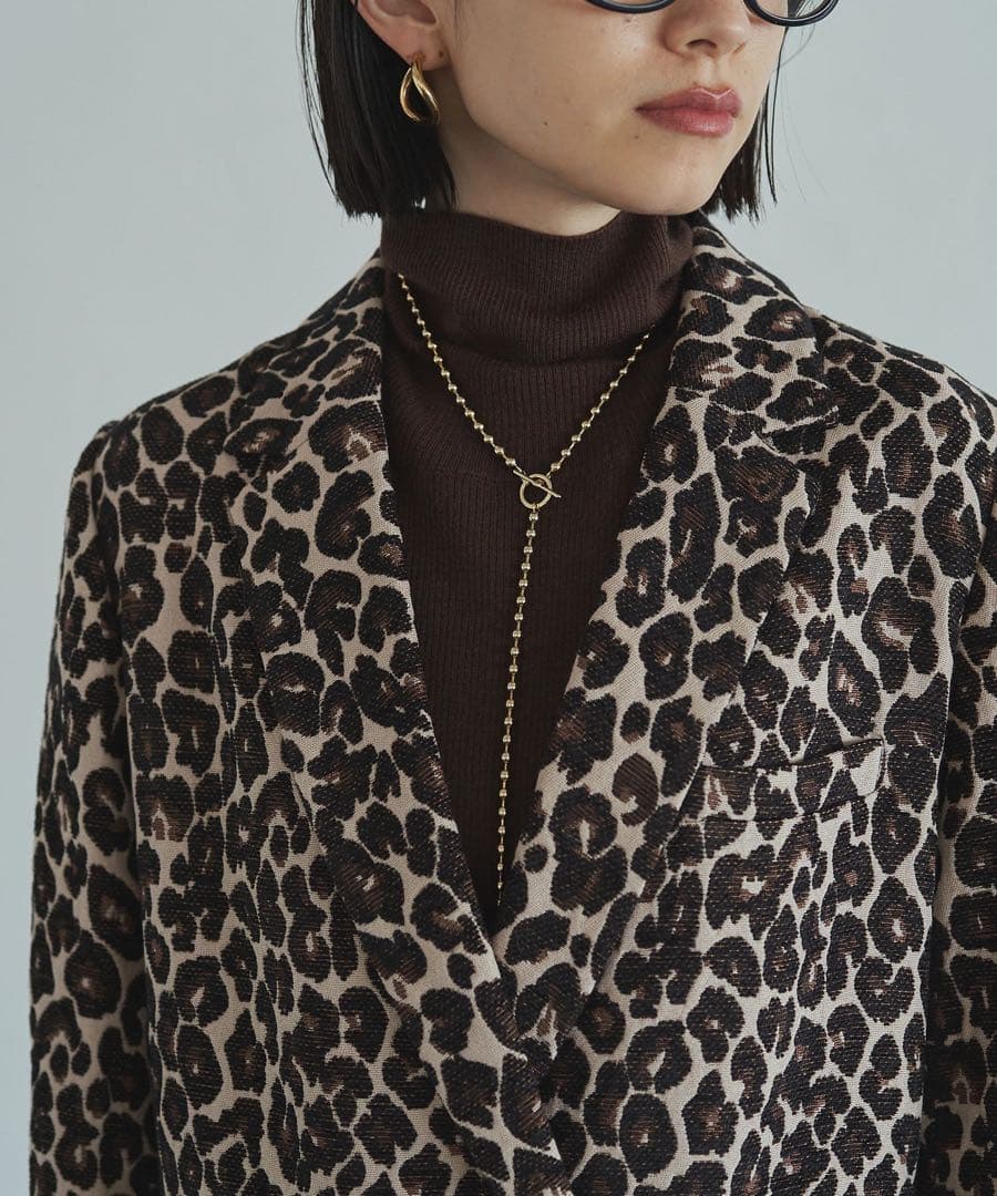 Loungedress レオパードジャケット ヒョウ柄 ブラウン