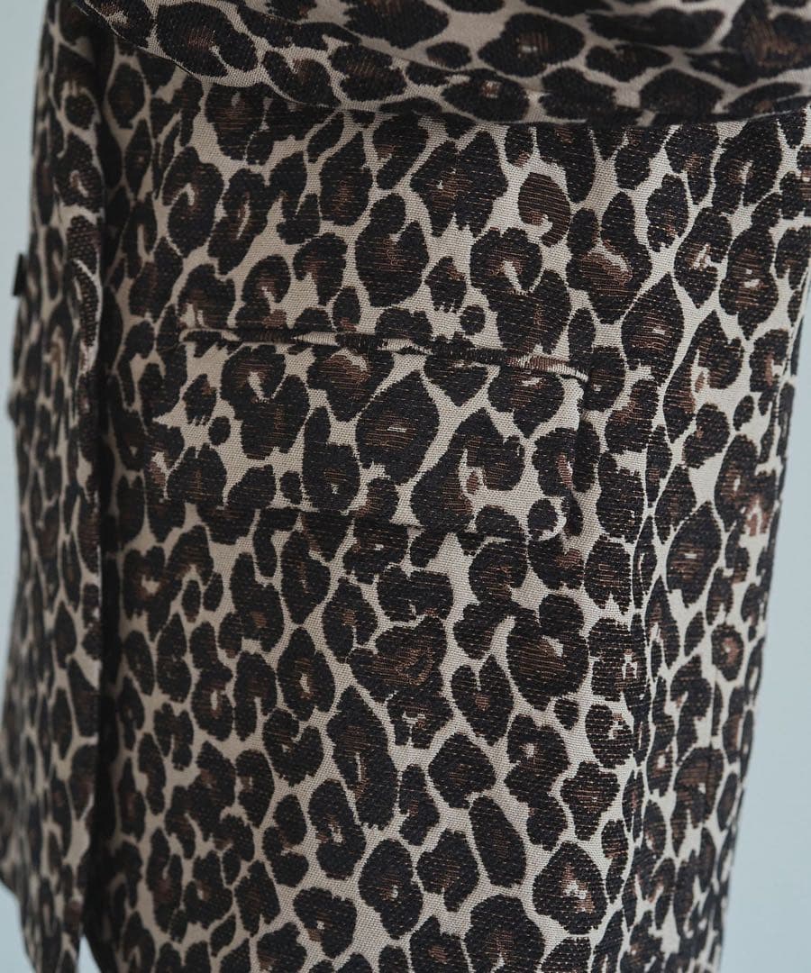 Loungedress レオパードジャケット ヒョウ柄 ブラウン