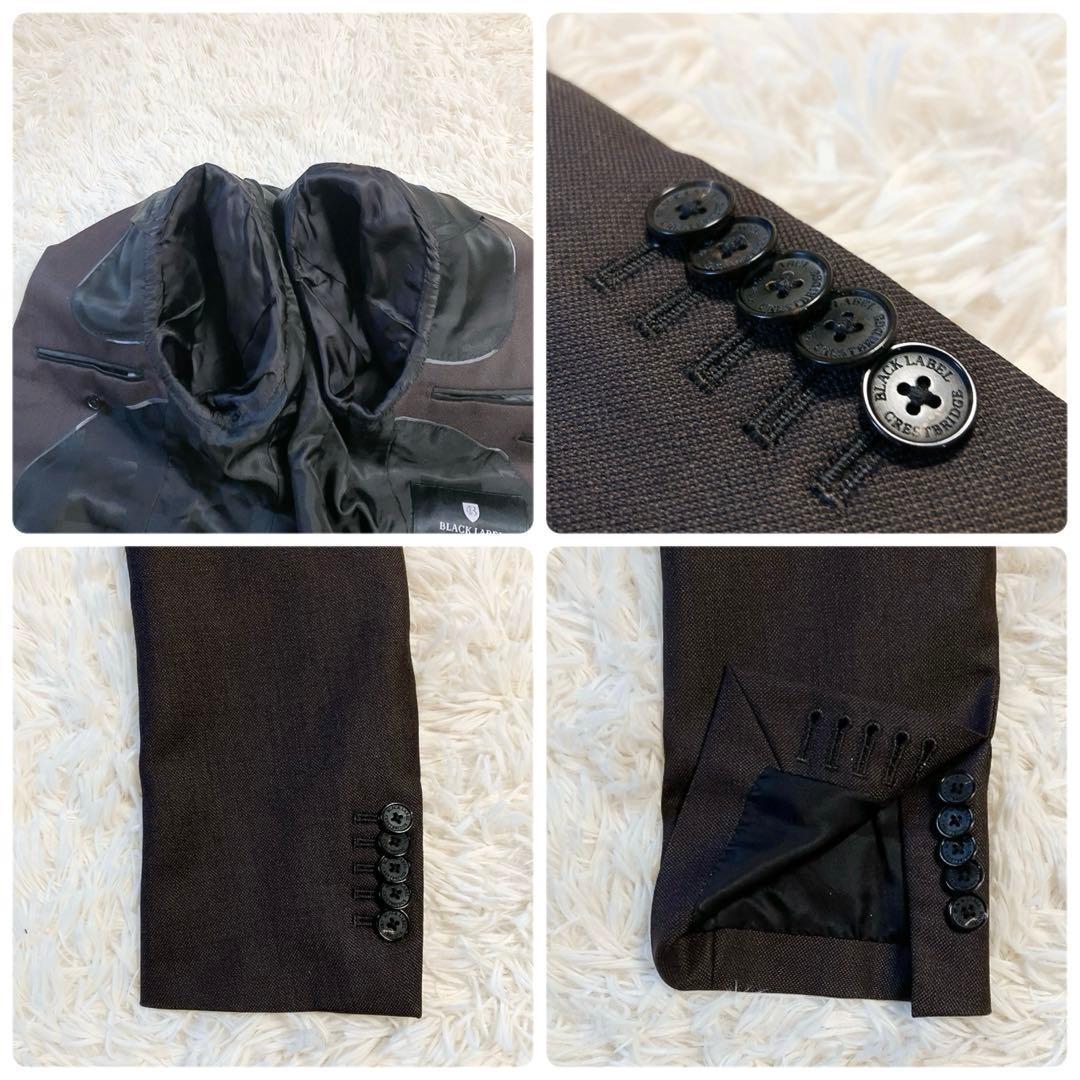 【英国生地】ブラックレーベルクレストブリッジ　スーツ　裏地チェック　美品　36R