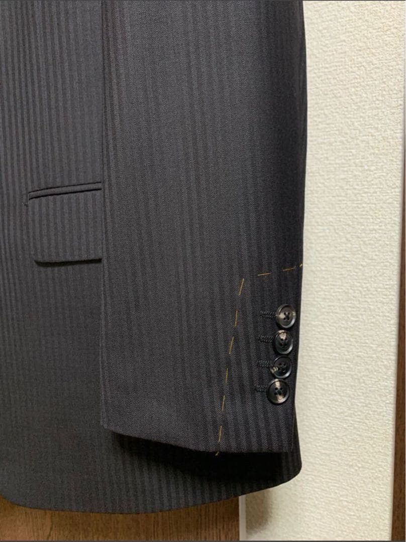 専用BB4新品未使用！英国服地ウール100%！上質なダークブラウンスーツ！極小訳