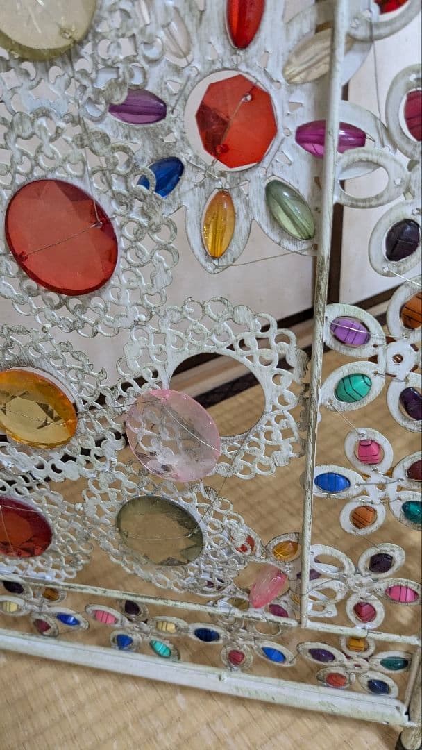 【傷あり】カラフル花柄パーテーション