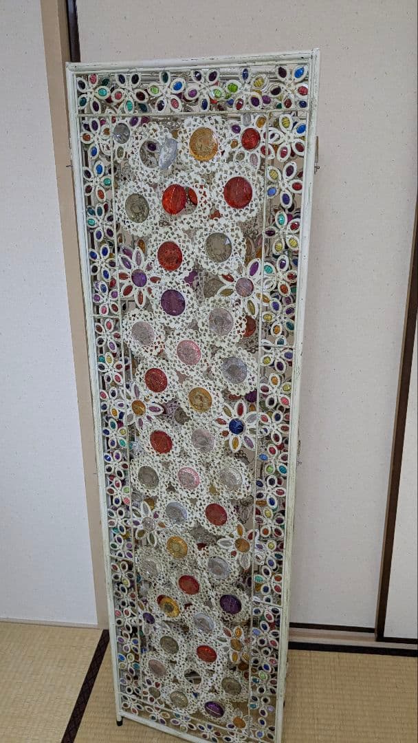 【傷あり】カラフル花柄パーテーション