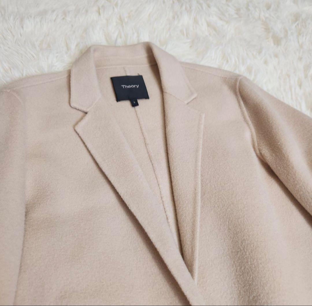 【現行タグ】Theory セオリー カシミア混 チェスターコート ピンクベージュ