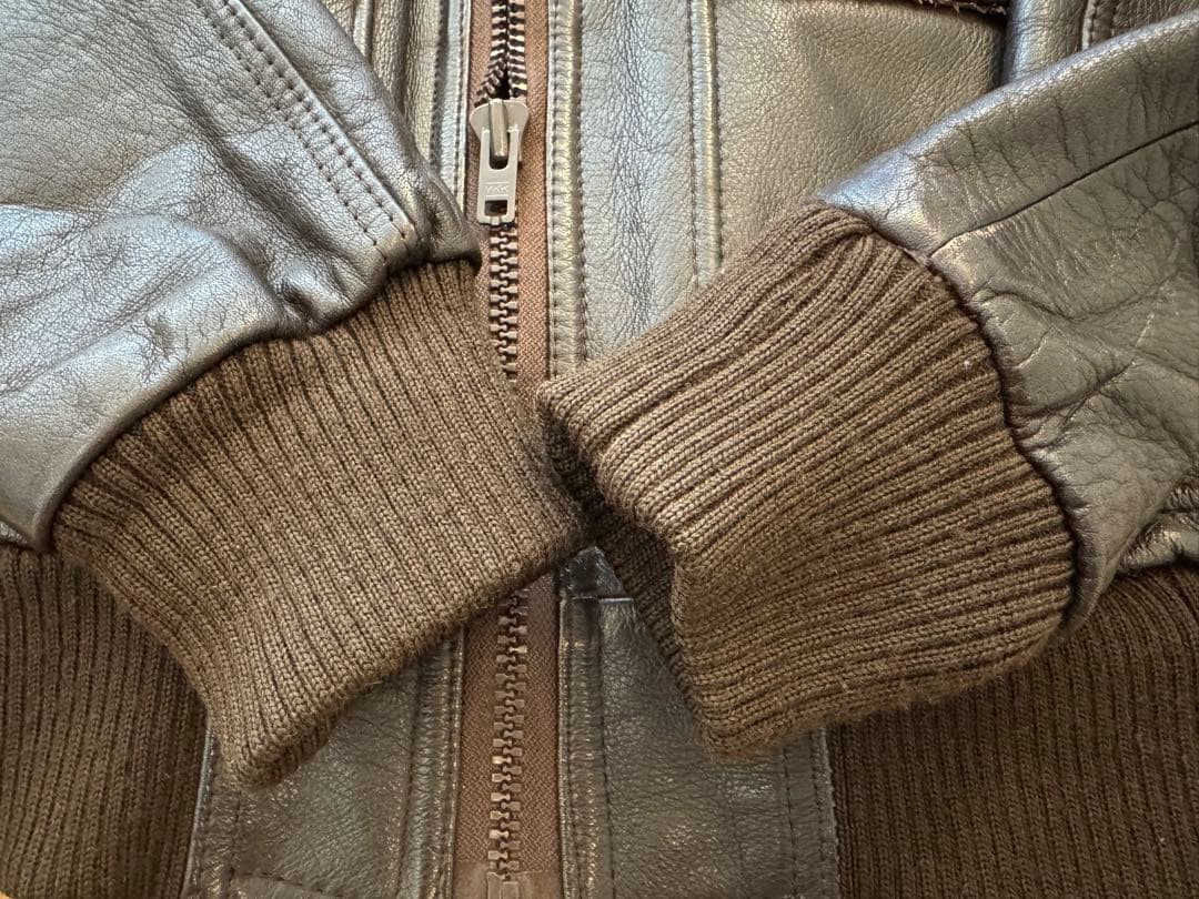 レザージャケット 本革 A-2フライトジャケット Lサイズ 90s 牛革 日本製