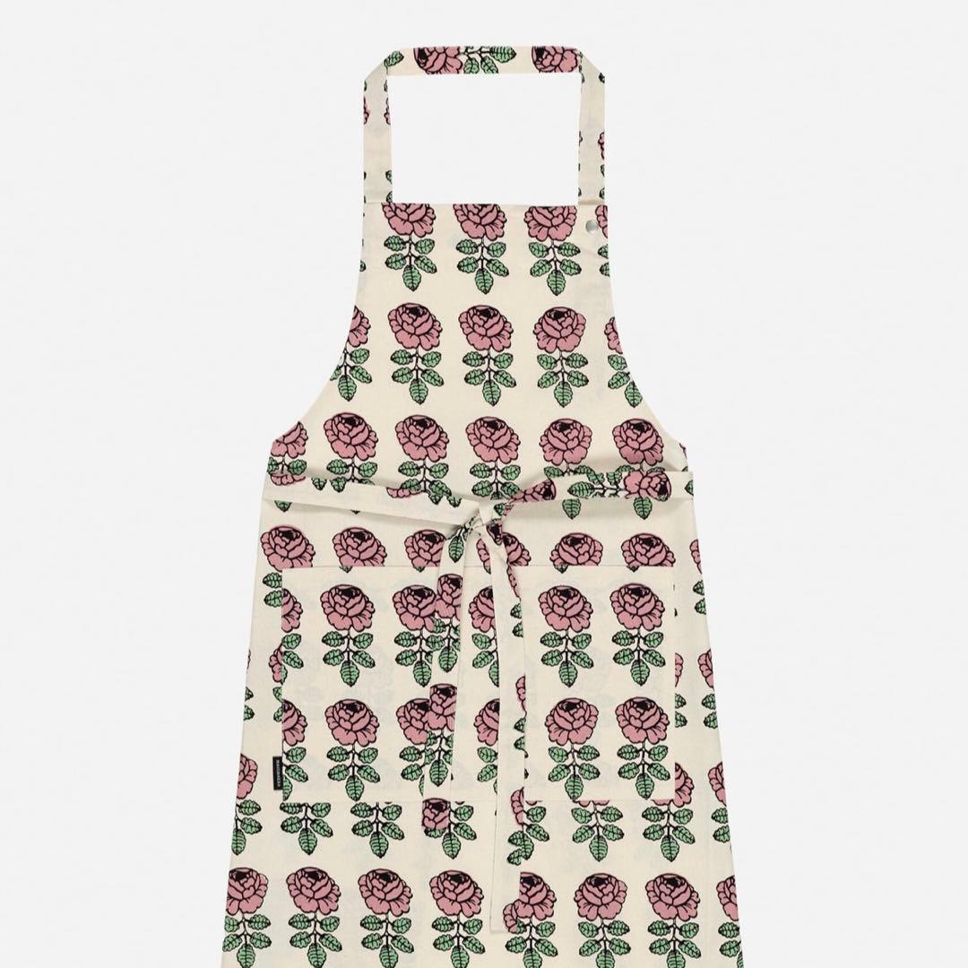国内正規品 新品 marimekko ヴィヒキルース エプロン ピンク 日本限定