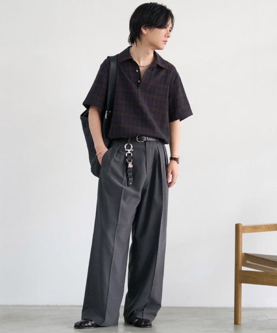 スーツ LIDNM SUPER LIGHT WOOL TROUSERS