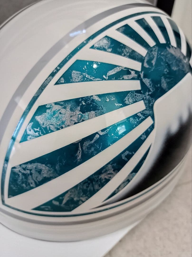 カスタムコルク半　白✘Candyターコイズブルーラップ富士日章