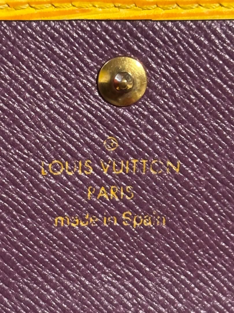 ルイ・ヴィトン M63389 エピ レザー イエロー 三つ折り長財