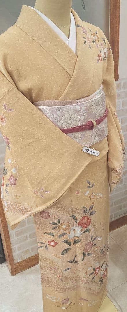 辻ケ花訪問着4点フルセット、 着物、袋帯、帯締め、帯揚げ