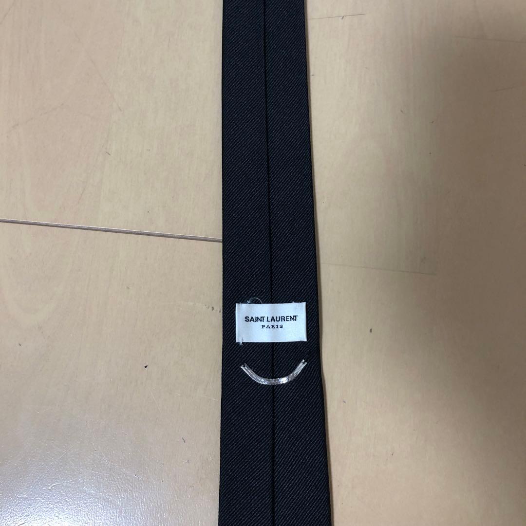 サンローラン　ソリッドタイ　ブラック　箱付き　美品　現行