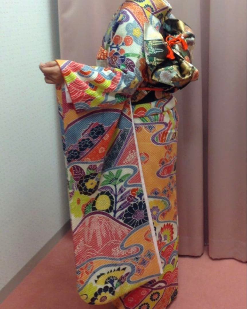 1点物✳︎華やか✴︎振袖総絞り一式セット✴︎ゴールド刺繍帯✴︎成人✴︎卒業式✳︎正絹