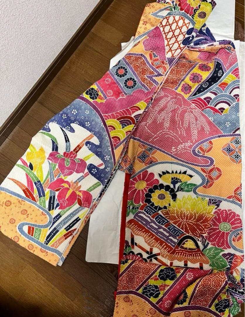 1点物✳︎華やか✴︎振袖総絞り一式セット✴︎ゴールド刺繍帯✴︎成人✴︎卒業式✳︎正絹