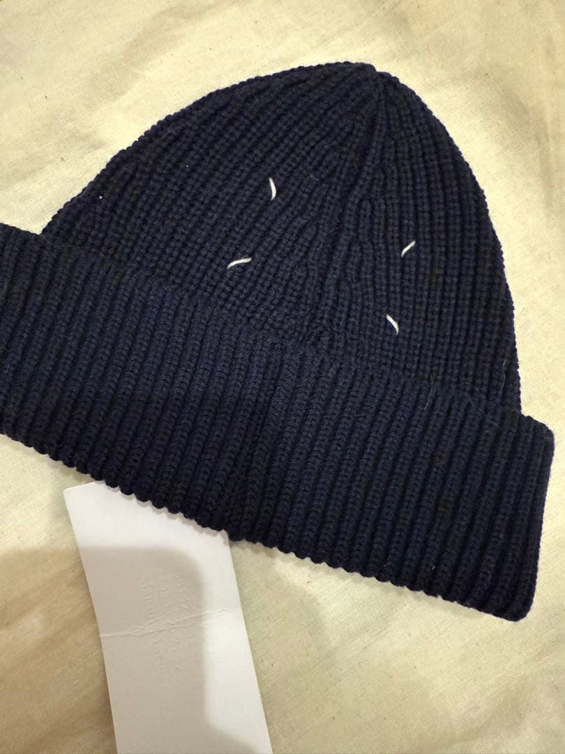 Maison Margielaリブ編み ニット帽 ビーニー