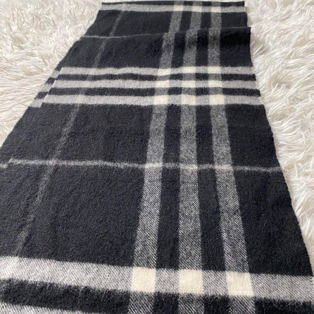 【美品】バーバリー　現行　マフラー　ノバチェック　カシミヤ100%　白タグ
