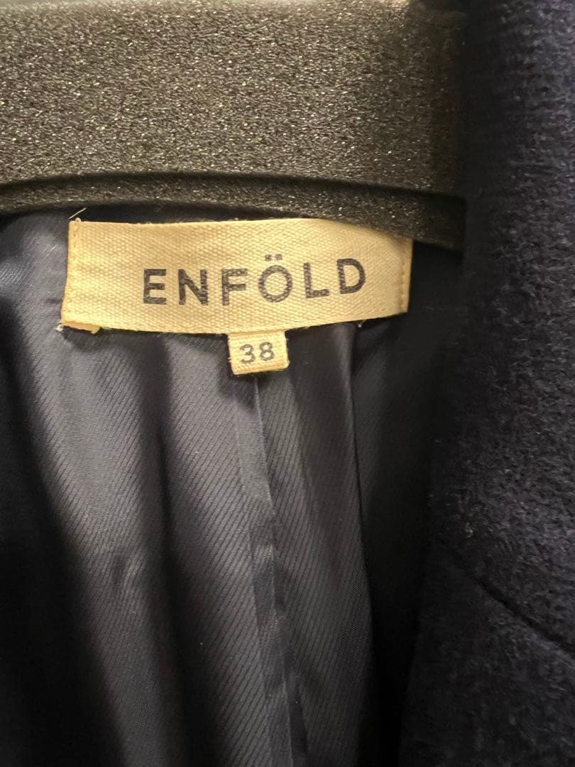 【美品】ENFOLDカシミヤ混コクーン　チェスターコート