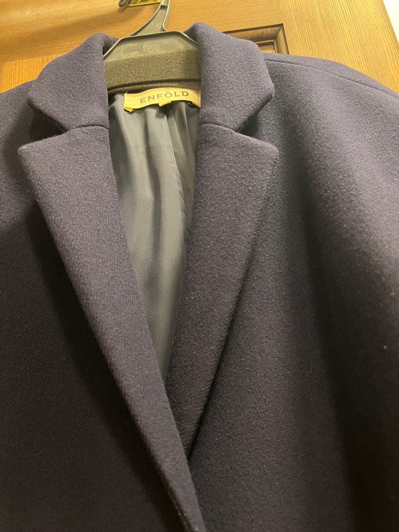 【美品】ENFOLDカシミヤ混コクーン　チェスターコート