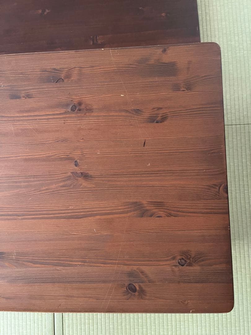 折りたたみ足　木製ローテーブル　こたつ用天板付