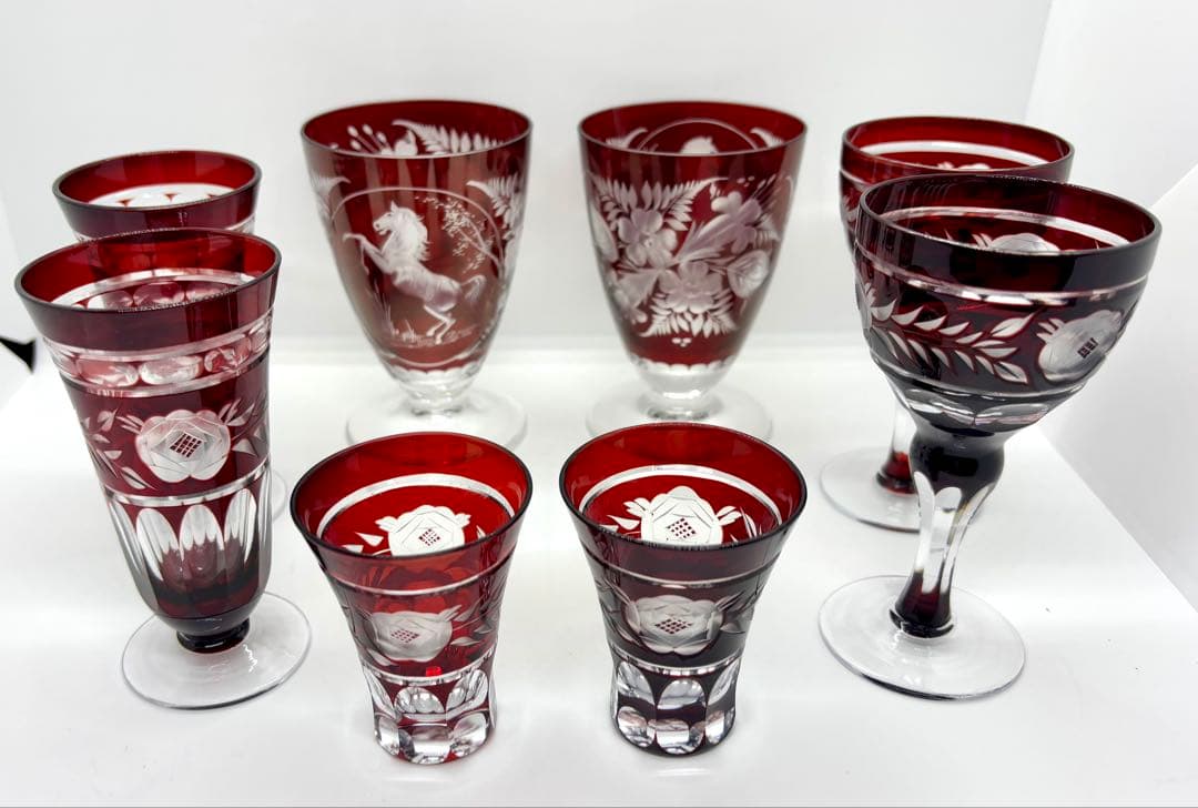 #エーゲルマン＆薩摩切子 グラスセット（計8点）